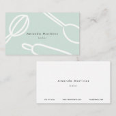 キッチンモダンズアプリケーツミントグリーンベイカー 名刺 (正面/裏面)