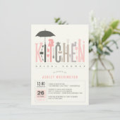 キッチンモダンブライダルシャワーパーティー招待状 招待状 (スタンド正面)