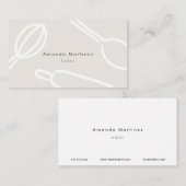 キッチンモダン器具ライトベージュベーカー 名刺 (正面/裏面)