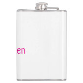 キッチンモノグラムグリーンピンクシンプル色ミニマ フラスク (裏面)