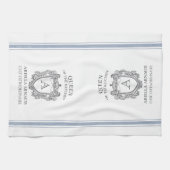 キッチンモノグラムタオルパーソナライズされたの女王 キッチンタオル (横)