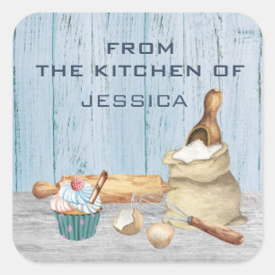 キッチンモノグラム名からベーキングBake スクエアシール