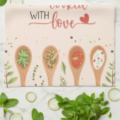 キッチンラブ – 心のこもった料理タオル キッチンタオル (折り畳み)