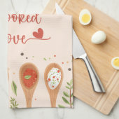 キッチンラブ – 心のこもった料理タオル キッチンタオル (四つ折り)