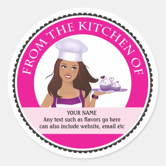 キッチンラベルベーカリープロフェッショナルデザイン ラウンドシール (正面)