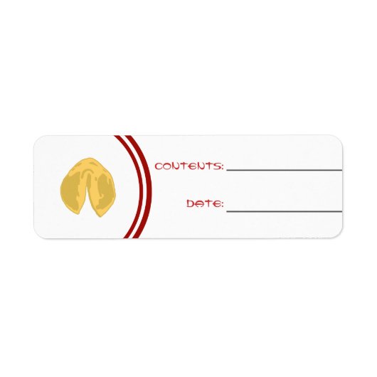 キッチンラベル – テイクアウトフード – Fortune Cookie ラベル (正面)