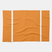 キッチンリネンオレンジと白ストライプ キッチンタオル (横)