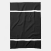 キッチンリネン黒白ストライプ キッチンタオル (縦)