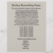 キッチンリフォーム3ビジネスフライヤー チラシ (裏面)