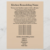 キッチンリモデル業者2 ビジネスフライヤー チラシ (裏面)