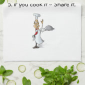 キッチンルールとシェフ付きキッチンタオル キッチンタオル (折り畳み)