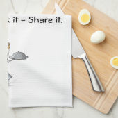 キッチンルールとシェフ付きキッチンタオル キッチンタオル (四つ折り)