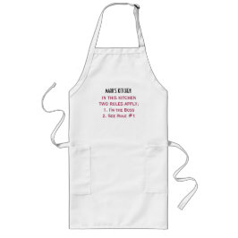 キッチンルールノベルティシェフエプロン ロングエプロン