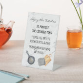 キッチンルール カウンター トップ バケーション ホームを楽しむ 台座サイン (インサイチュ)