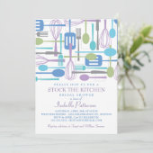 キッチンレトロスタイルブライダルシャワー 招待状 (スタンド正面)