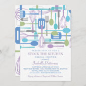 キッチンレトロスタイルブライダルシャワー 招待状 (正面/裏面)