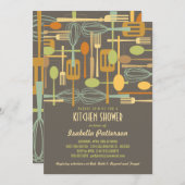 キッチンレトロスタイルブライダルシャワー 招待状 (正面/裏面)