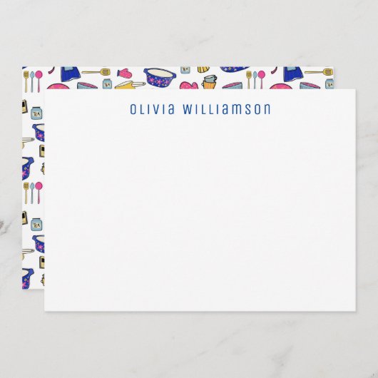 キッチン予測できなテンツケーキメーカーChef Notecard ノートカード (正面/裏面)