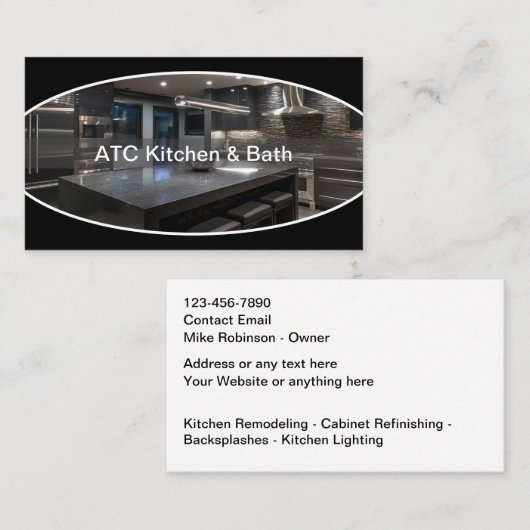 キッチン及びバス建築サービス 名刺 (正面/裏面)