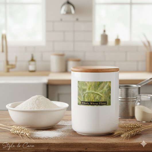 キッチン収納用全小麦粉ラベル フードラベル