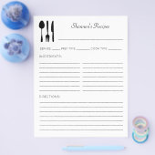 キッチン器具のパーソナライズされたレシピ チラシ (シングル)