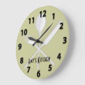 キッチン器具の丸い壁時計 ラージ壁時計 (傾斜)