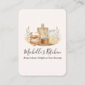 キッチン器具ウォーターカラーホームケータリング 名刺 (正面)