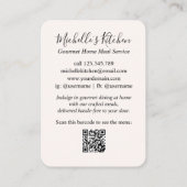 キッチン器具ウォーターカラーホームケータリング 名刺 (裏面)