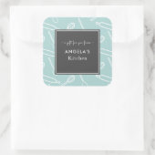 キッチン器具パターンキッチンベーキングギフトグリーン スクエアシール (バッグ)