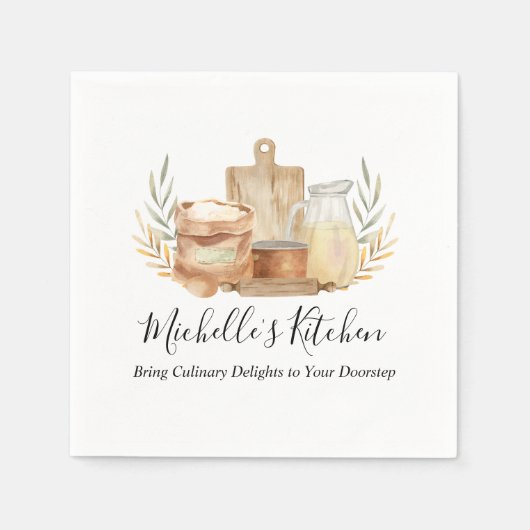 キッチン器具フードウォーター色ホームケータリング スタンダードカクテルナプキン (正面)