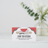 キッチン器具ベーキング料理シェフケータリング 名刺 (スタンド正面)