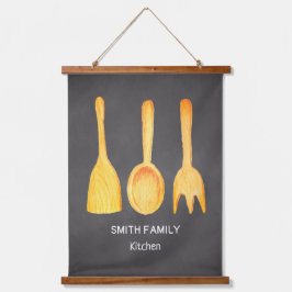 キッチン器具白黒ヴィンテージ 吊り下げ型タペストリー