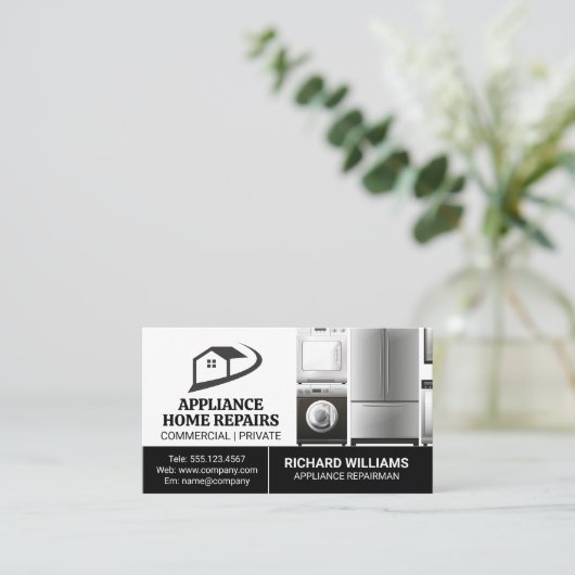 キッチン器具 |ハウスロゴ 名刺 (スタンド正面)