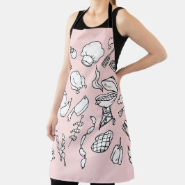 キッチン器具I野菜キッチンパターン エプロン