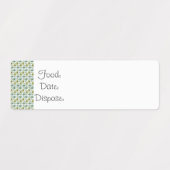 キッチン団体や組織フードラベルアボカドパターン ラベル (デザイン1)