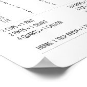 キッチン変換グラフ ポスター (角)