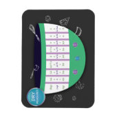 キッチン変換チャート – 乾式メジャー。料理 マグネット (縦)