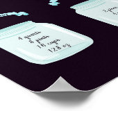 キッチン変換便利なレシピ測定 ポスター (角)