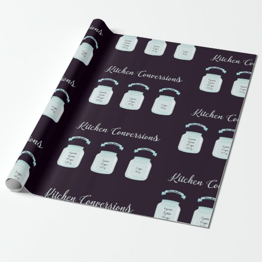 キッチン変換便利なレシピ測定 ラッピングペーパー (アンロールド)