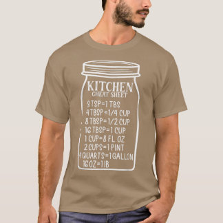 キッチン変換表料理図おもしろいchef tシャツ