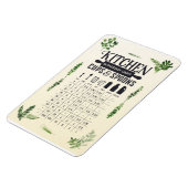 キッチン変換表：カップとスプーン4x6マグン マグネット (左側)