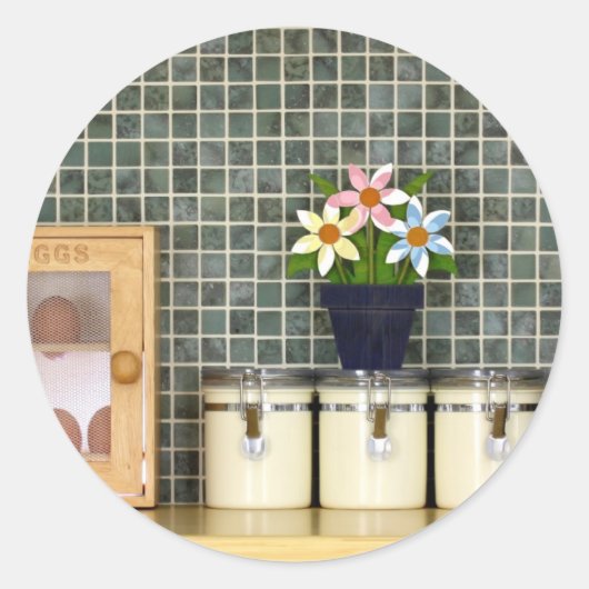 キッチン天使 ラウンドシール (正面)