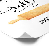 キッチン引用文グッドタイム白黒タイポグラフィ ポスター (角)