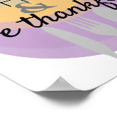 キッチン引用文モダンは感謝の言葉の芸術である ポスター (角)