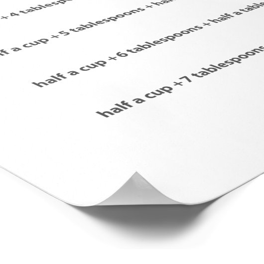 キッチン換算粉 ポスター (角)