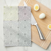 キッチン数々のタオル「色幾何学模様デザイン」 キッチンタオル (四つ折り)