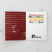 キッチン料理の調理器具おもしろいのクリスマス シーズンカード (内部)