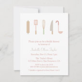 キッチン料理アクセサリー用品ブライダルシャワー 招待状 (正面)