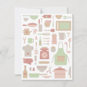 キッチン料理アクセサリー用品ブライダルシャワー 招待状 (裏面)