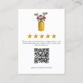 キッチン料理シェフケータリングレビュー要求QRコード 名刺 (裏面)